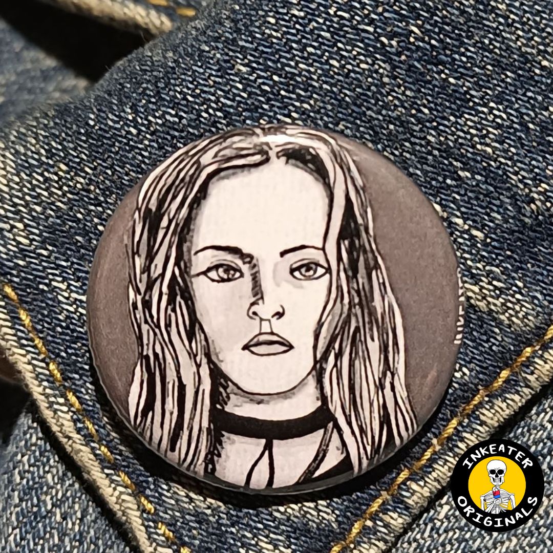 Ginger Fitzgerald Pin | Ginger Snaps Horror Button | Women in Horror Collectible