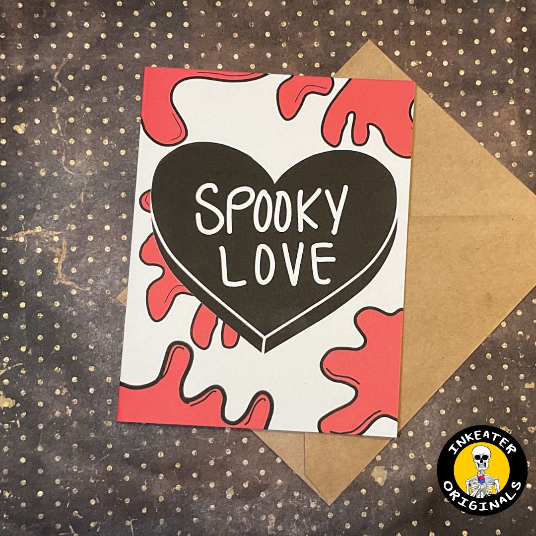 Spooky Love Horror Card – Unique Anniversary Gift for Fans