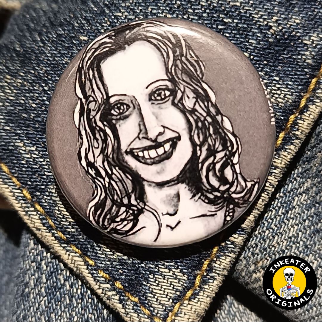 Baby Devil’s Rejects Horror Button – Sheri Moon Zombie Fan Art - Inkeater Originals Social
