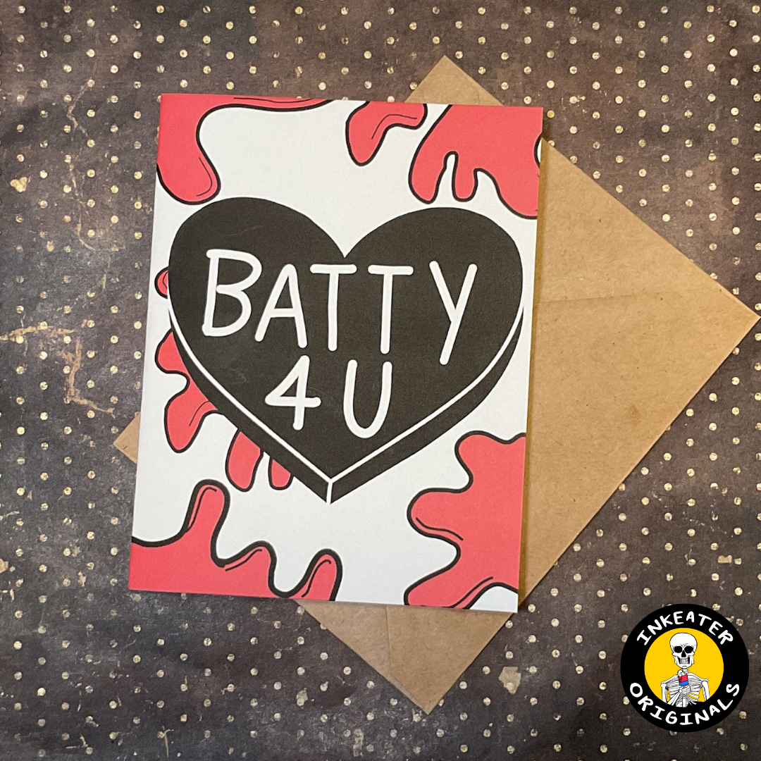 Batty 4 U Horror Card – Spooky Anniversary Gift for Horror Fans