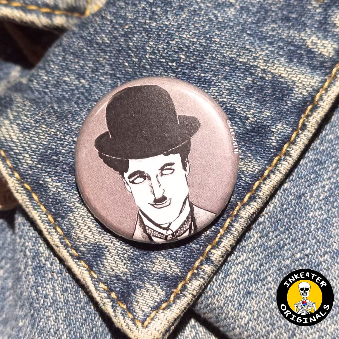 Charlie Chaplin Zombie Pin – Quirky Gift for Horror Fans