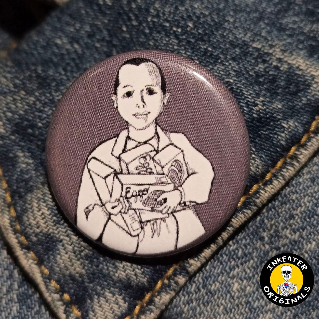 Eleven Waffles Pinback Button – Stranger Things Fan Collectible