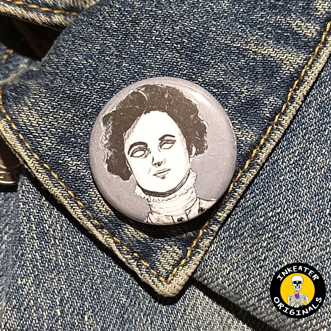Emily Pankhurst Zombie Pin – Spooky Gift for History Buffs