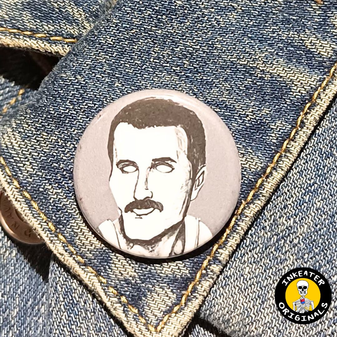 Freddie Mercury Zombie Pin – Spooky Gift for Music Fans & Collectors