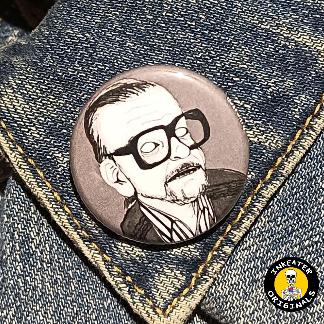 George Romero Zombie Pin – Horror Gift for Zombie Movie Fans