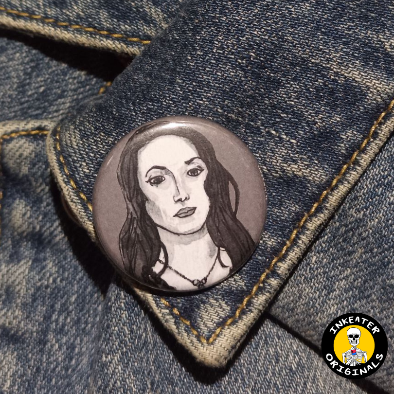 Mina Harker Bram Stoker Dracula Pinback Button – Classic Horror