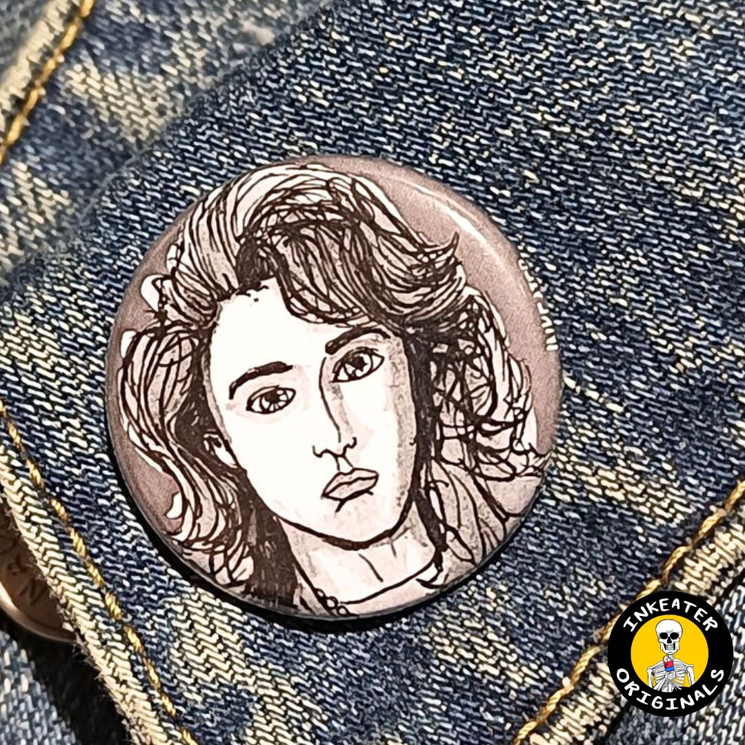 Nancy Thompson Pin Final Girl Horror Button for Collectors - Inkeater Originals
