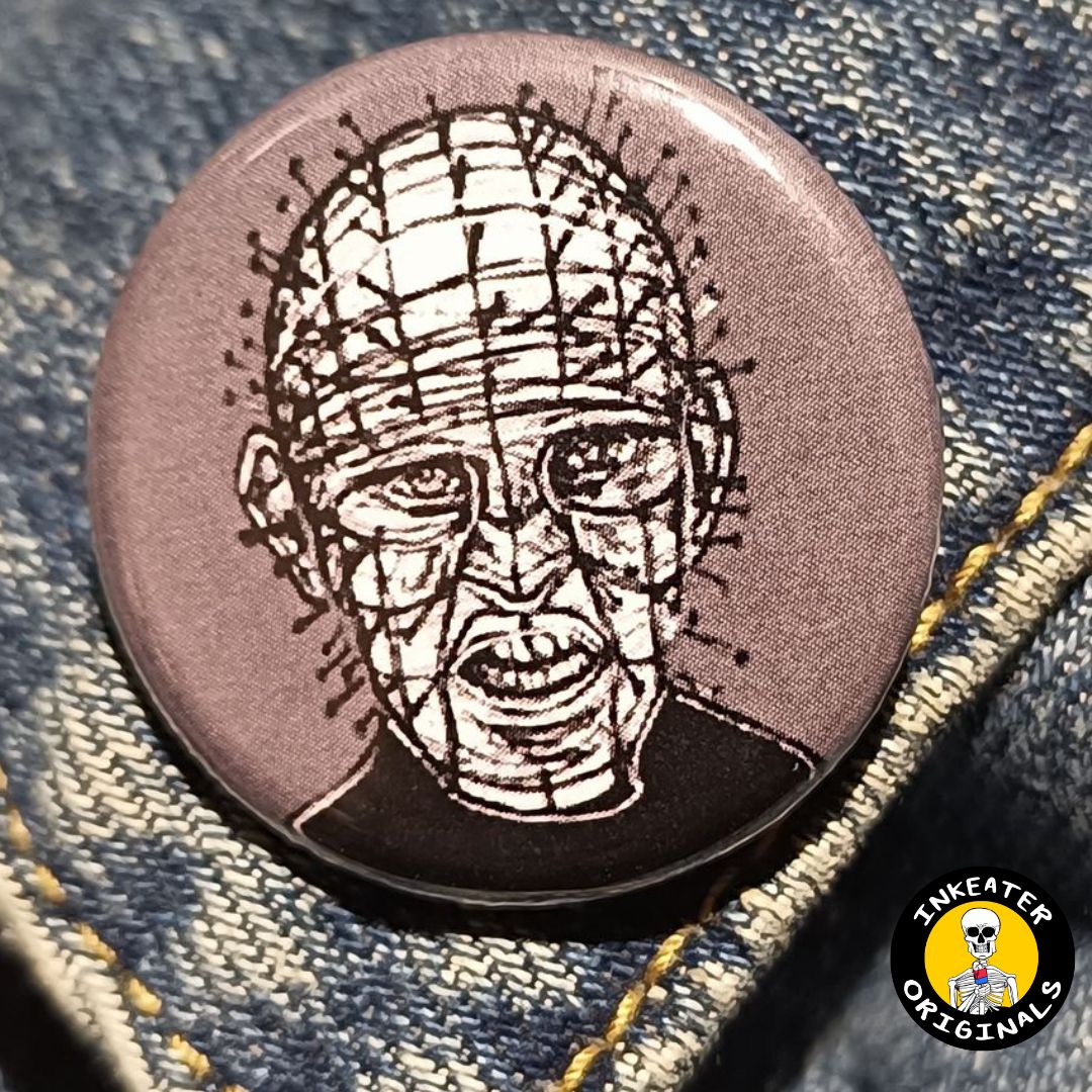 Pinhead Hellraiser Pin Horror Movie Button Collectible - Inkeater Originals