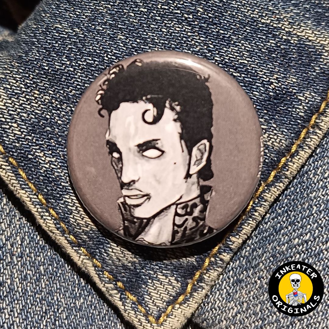Prince Zombie Pin – Spooky Gift for Music & Horror Fans