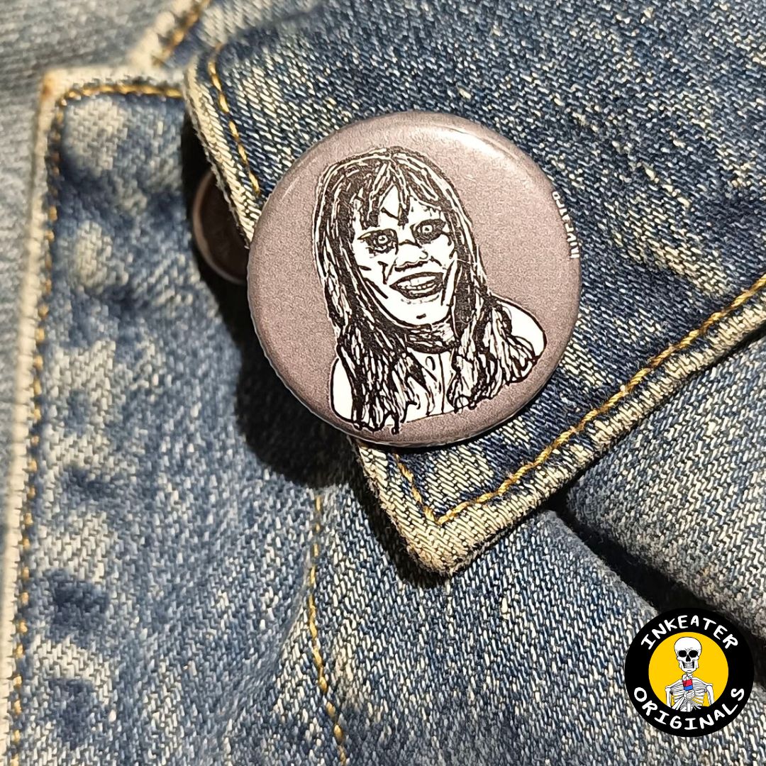 Regan MacNeil Button | The Exorcist Horror Pinback Collectible