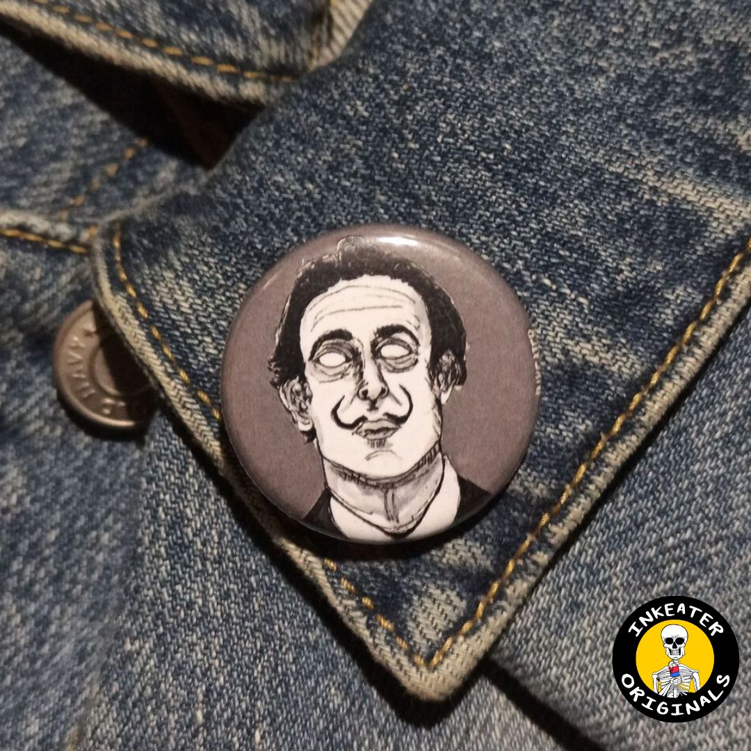 Salvador Dali Zombie Pin – Spooky Gift for Art & Horror Lovers
