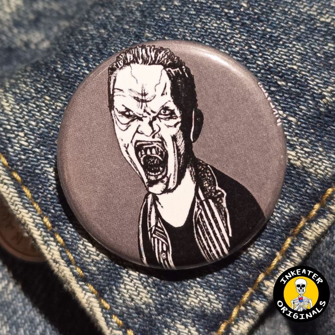 Celebrate Spike with this Buffy-inspired pin! A spooky gift for vampire fans and collectors. Add to your gear—grab your button today!