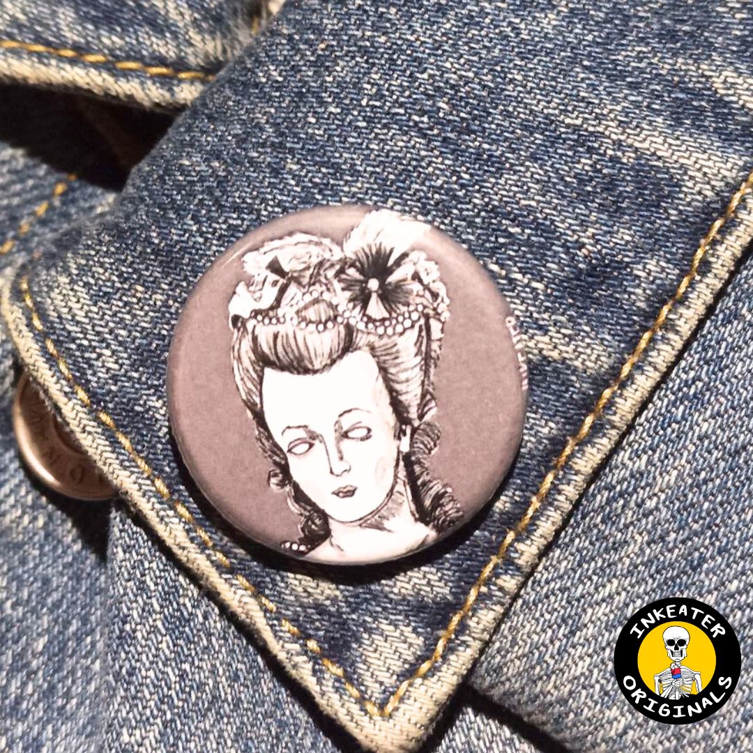 Zombie Marie Antoinette Pin – Spooky Gift for History & Horror Fans