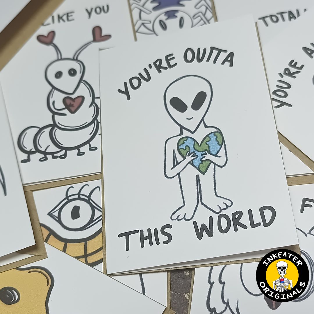 Sweetly Strange Mini Valentines – Kid-Friendly Card Set (10 Cards)