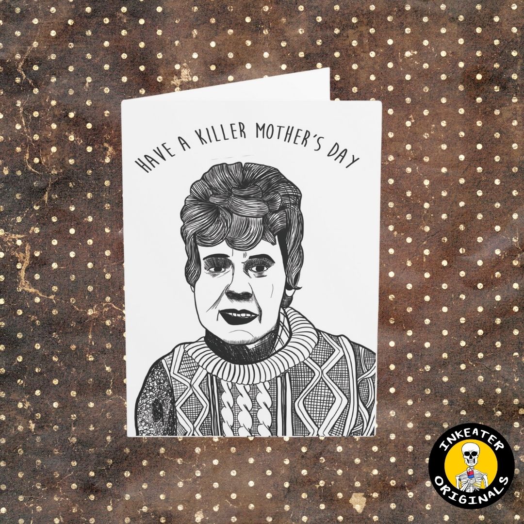 iconic mother of horror greeting card