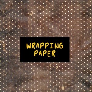 Inkeater Originals spooky and colorful wrapping paper designs for gifts